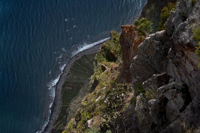A steep cliff on Madeira island