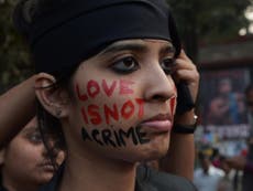 LGBT protesters take to Delhi streets over anti-gay sex law