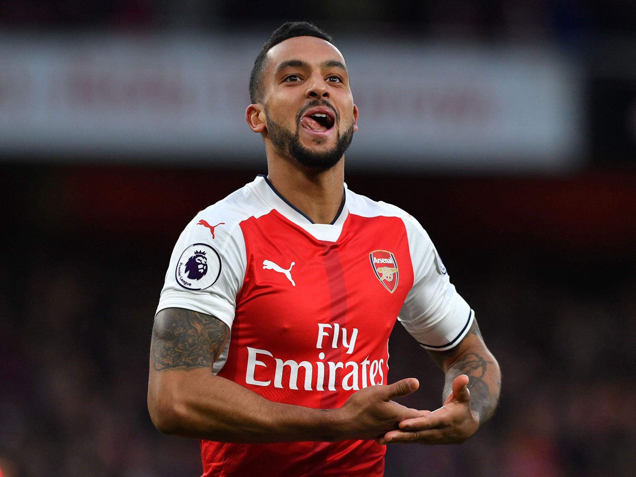 Theo Walcott celebrated the birth of his son on Friday with scoring the second goal for Arsenal