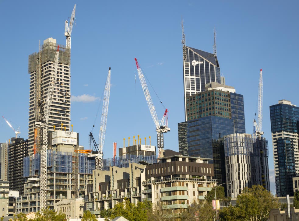 High-rise buildings in Melbourne's central business district