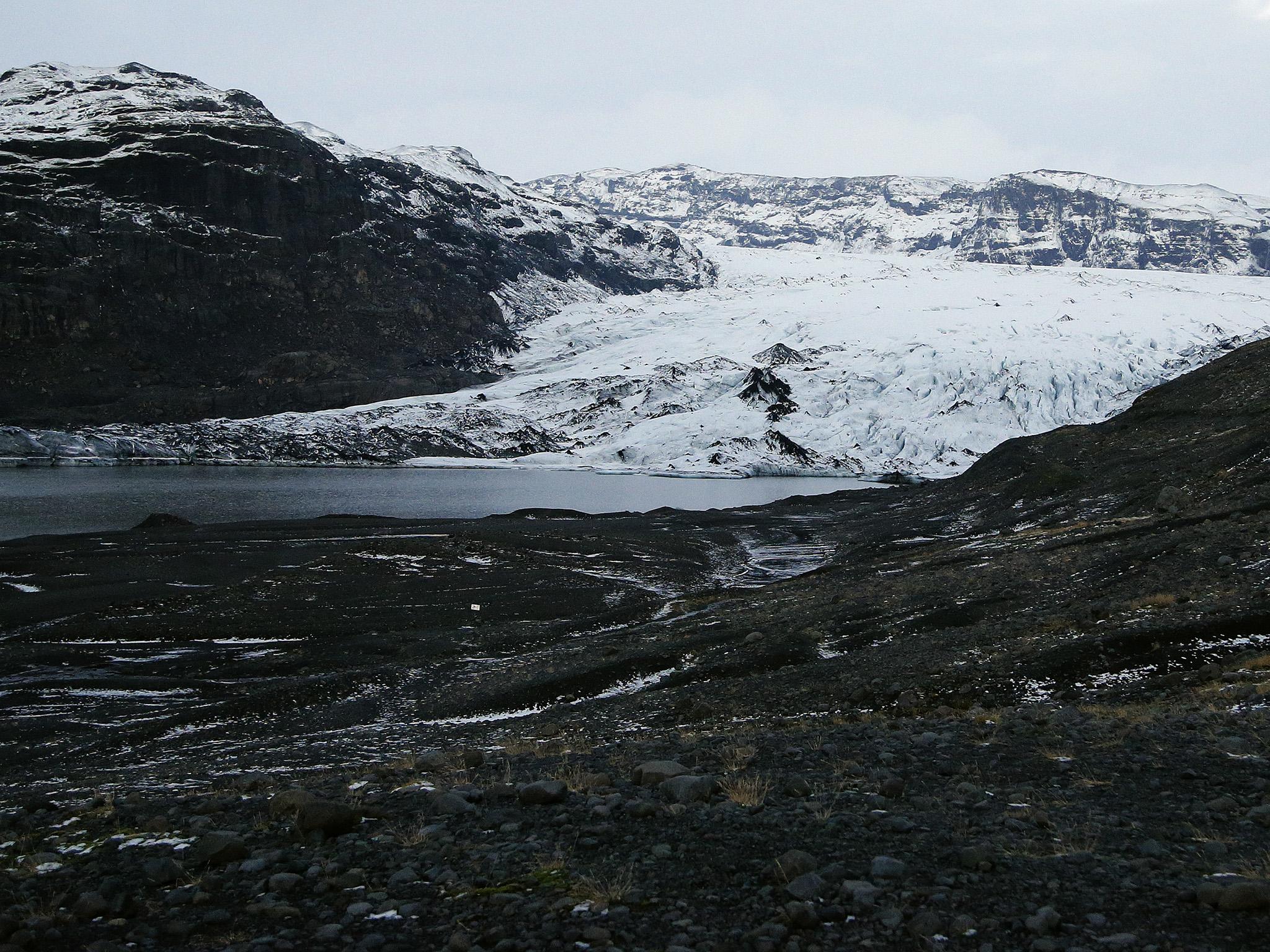 The glacier of the Katla volcano near Vik, Iceland