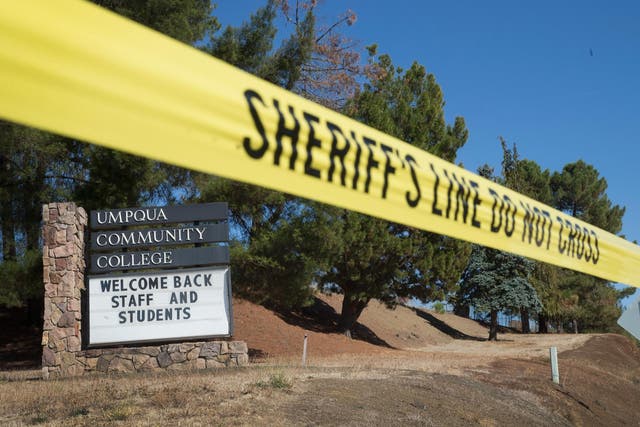 A photo of Umpqua Community College, where a gunman killed nine and wounded seven