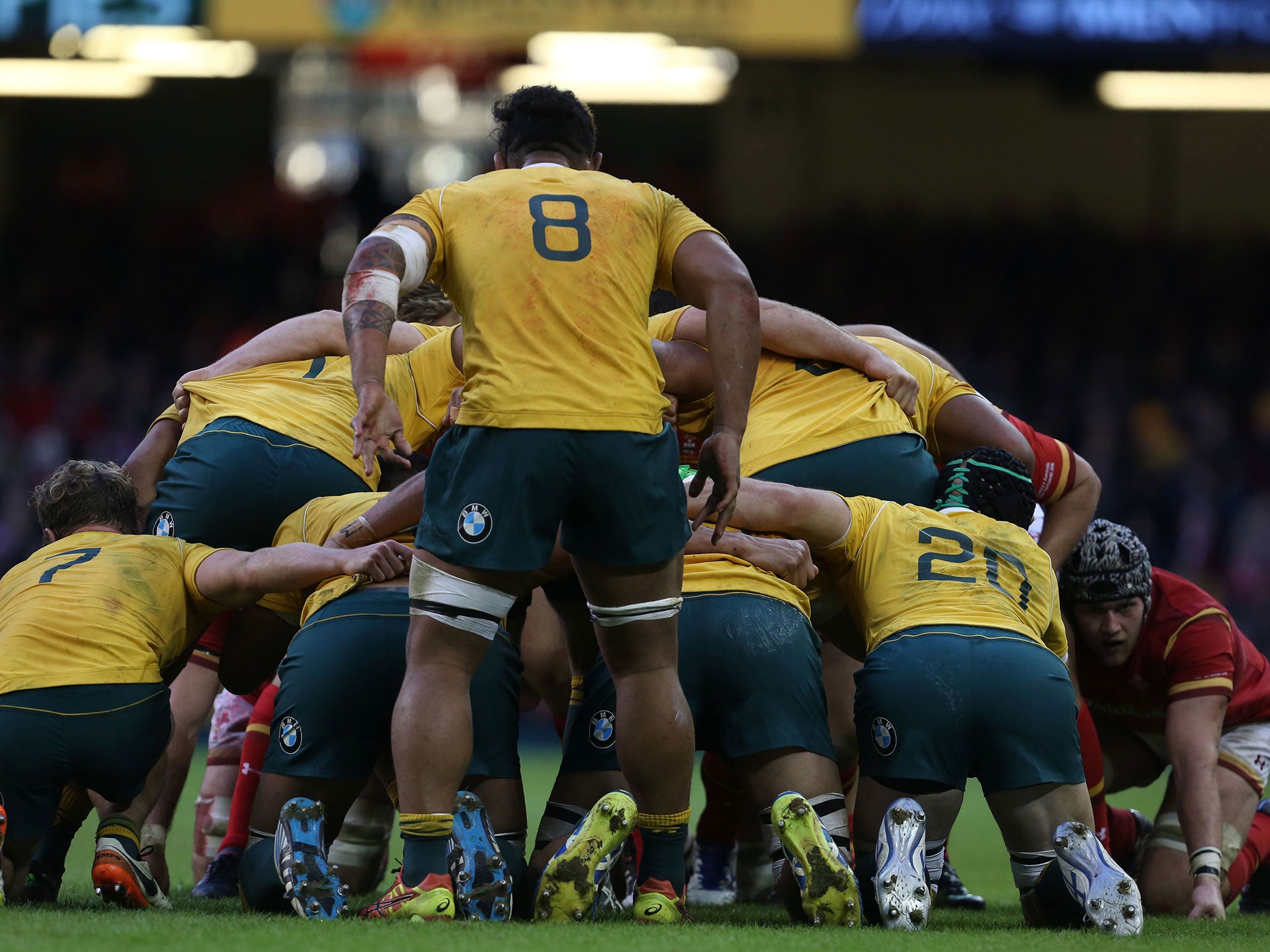 Australia's scrum has been subject to criticism from Eddie Jones