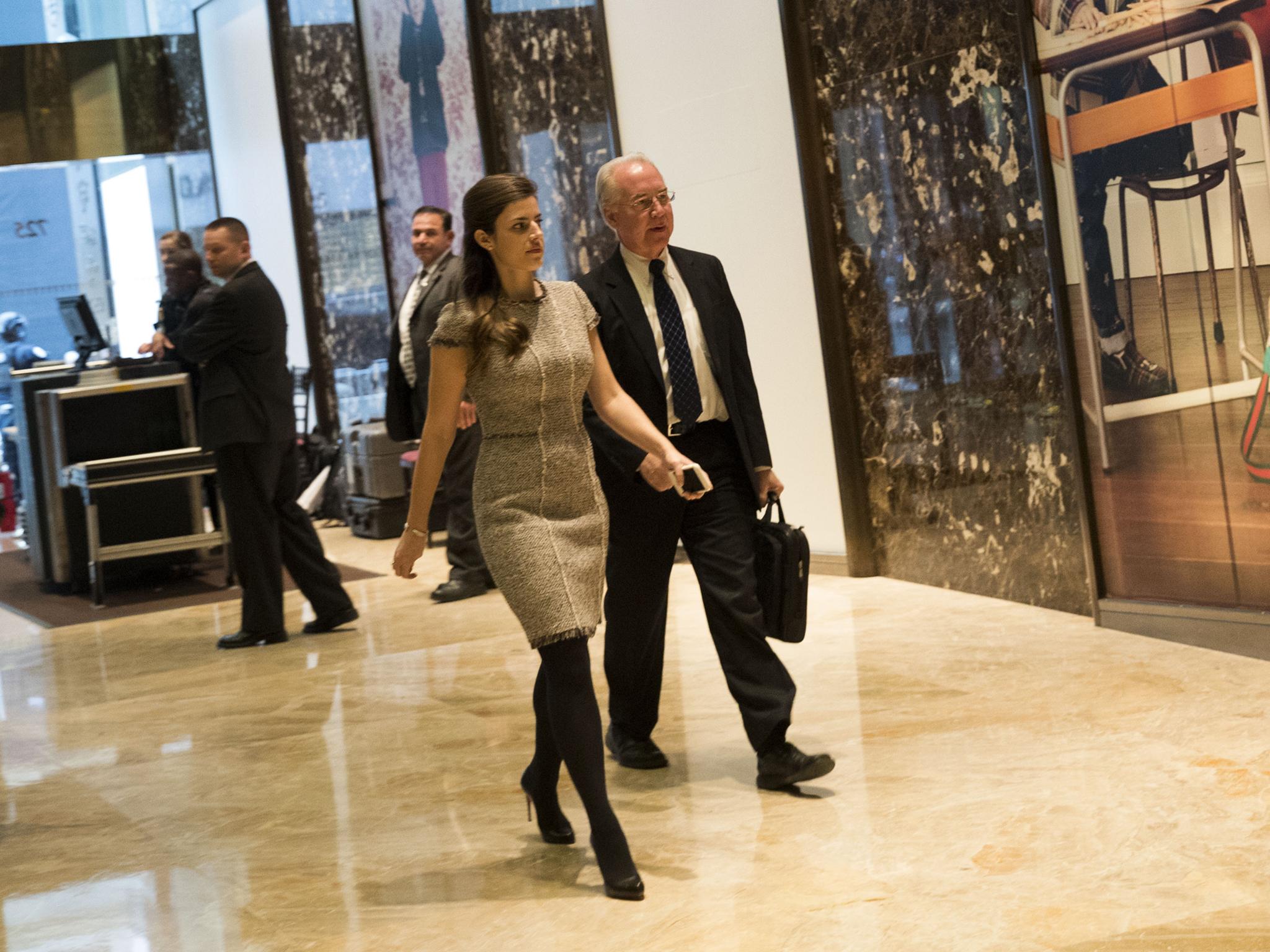 Tom Price arriving at Trump Tower for a meeting with Donald Trump