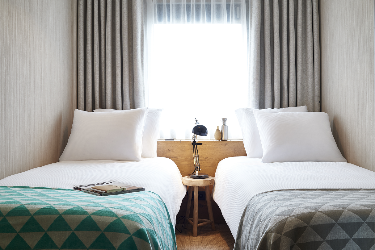 Good Hotel’s rooms feature minimalistic design