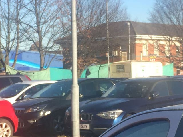 Humberside Police cordoned off the car park where the shooting is believed to have taken place