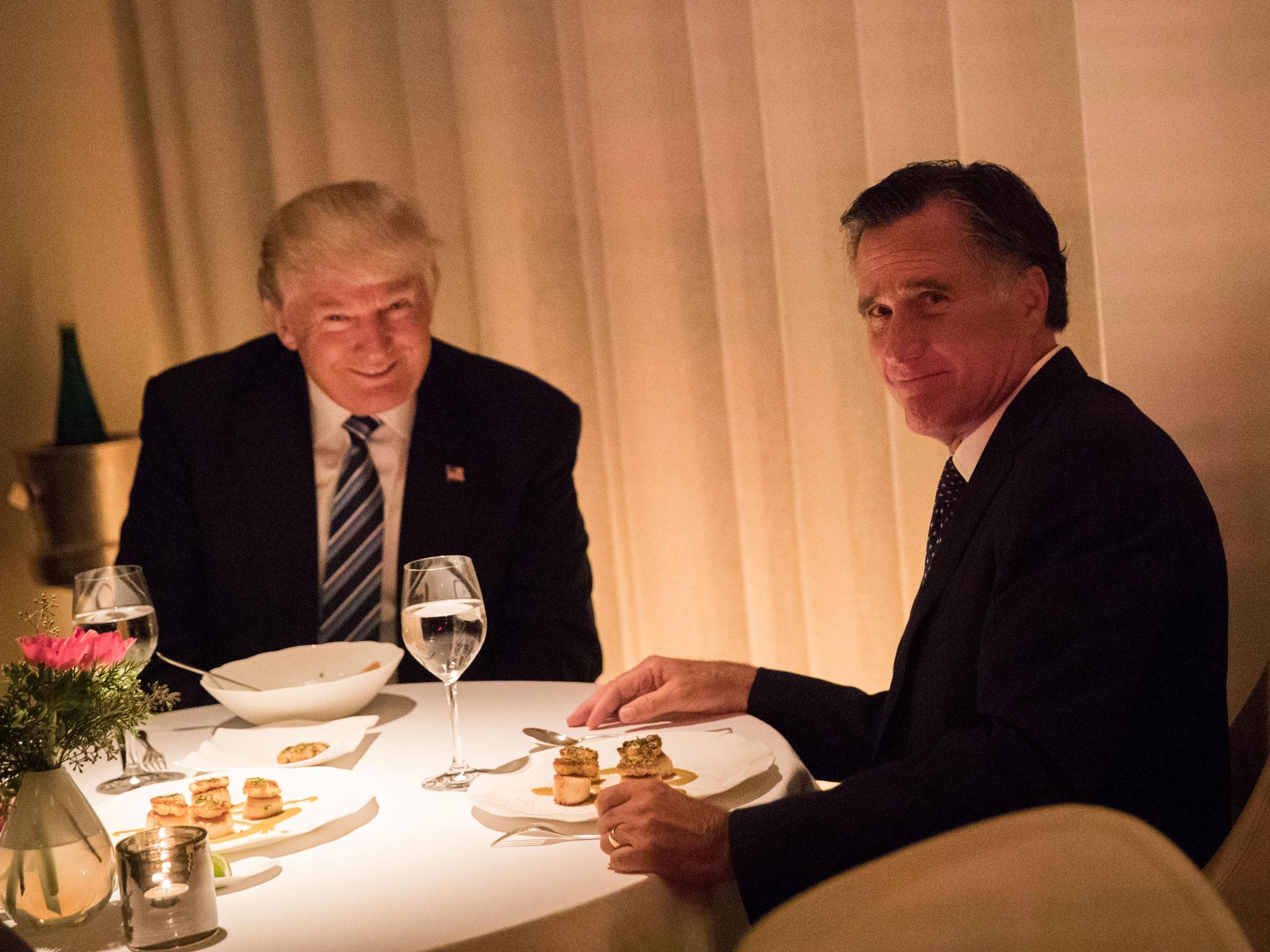 Mr Trump’s wide smile at the dinner table may have taken on a whole new meaning