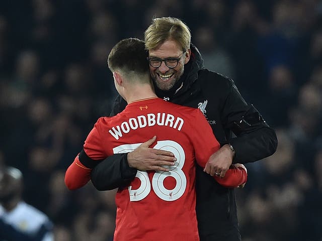 Klopp told Woodburn that even he could have scored the chance that fell to the youngster