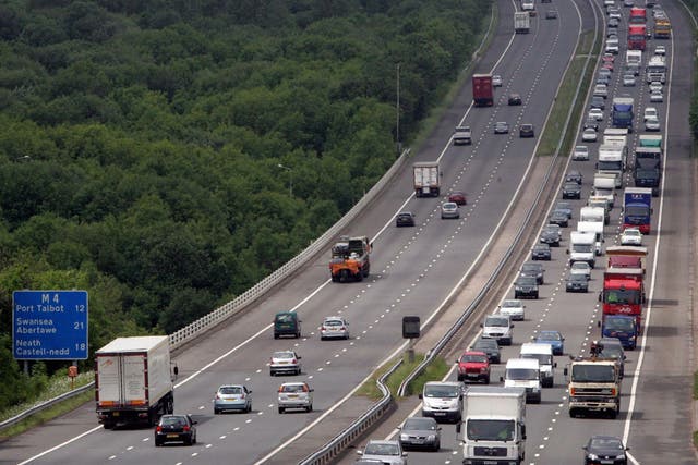 Highways England confirmed the politically motivated boards were seen by motorists moving eastbound on Junction 7 of the M4, before they were removed by police at around 10am