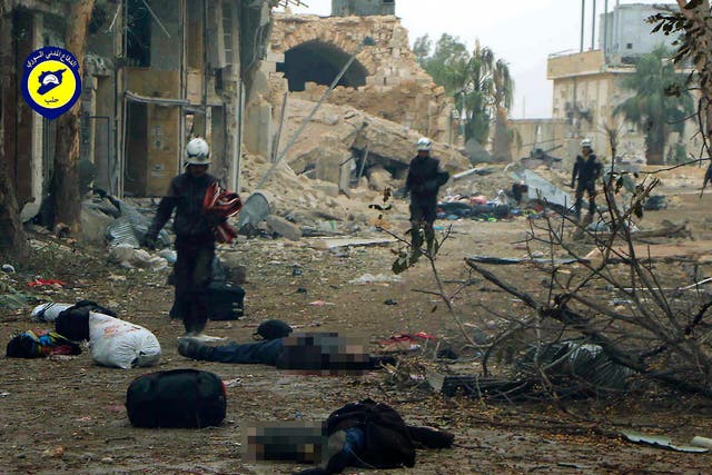 (Syrian Civil Defense White Helmets via AP