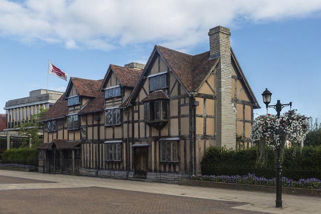 Restored 16th century house believed to be Shakespeare’s birthplace in Stratford-upon-Avon