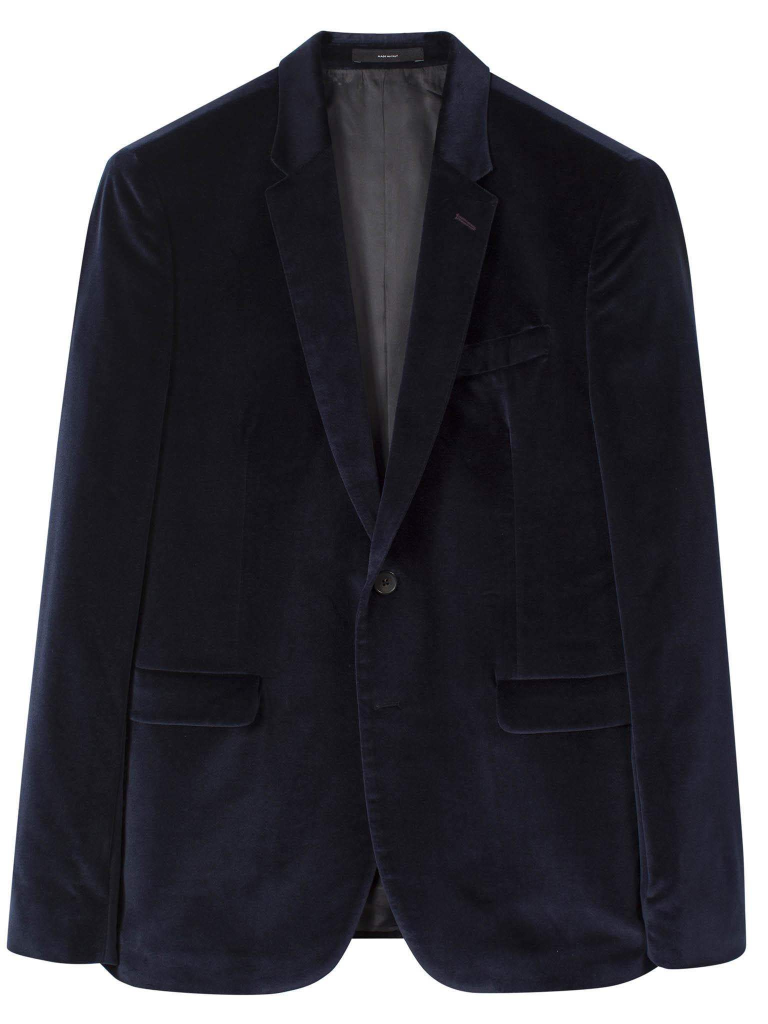 Paul Smith slim-fit navy velvet blazer, £545, paulsmith.co.uk