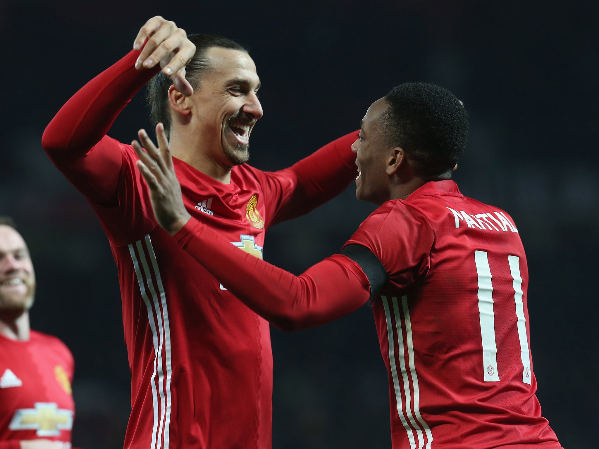 Ibrahimovic and Martial were both on the scoresheet for the hosts