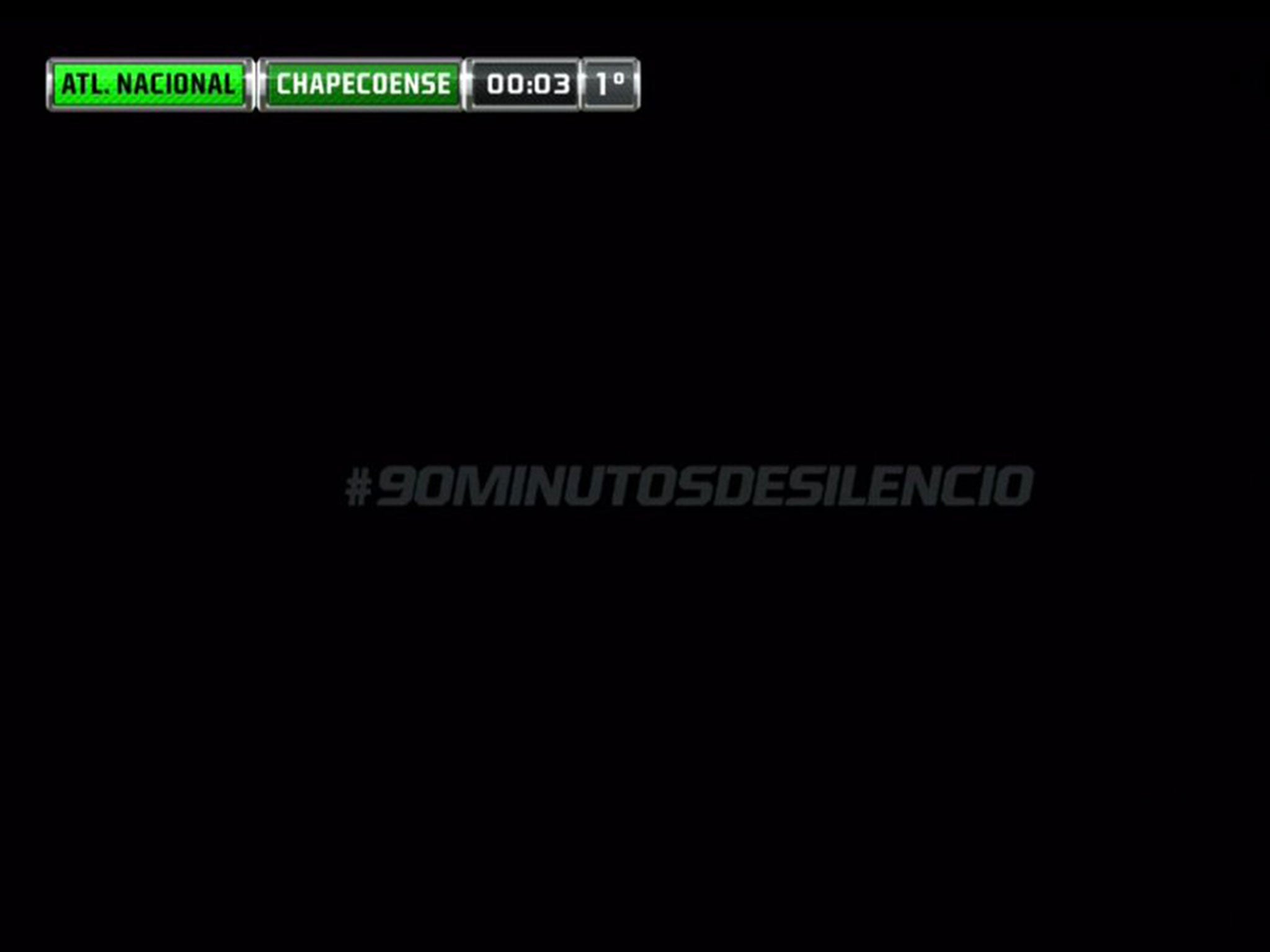 The message shown during the broadcast on Fox Sports Brasil