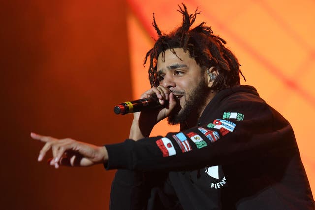 J. Cole performs onstage during The Meadows Music & Arts Festival on October 1, 2016 in New York City.