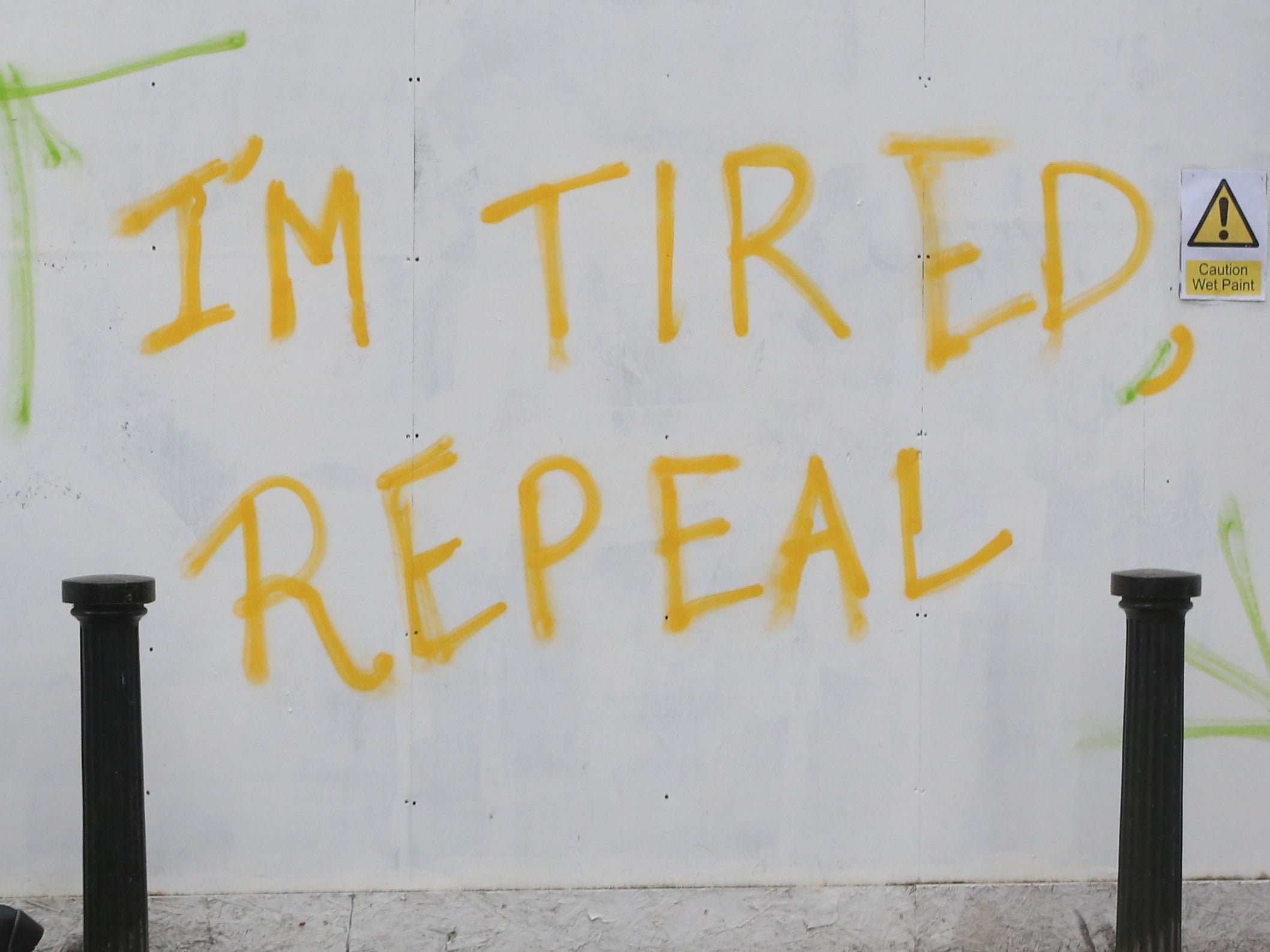 Graffiti on Pearse Street in Dublin, calling for a referendum to repeal the 8th Amendment of the Constitution of Ireland