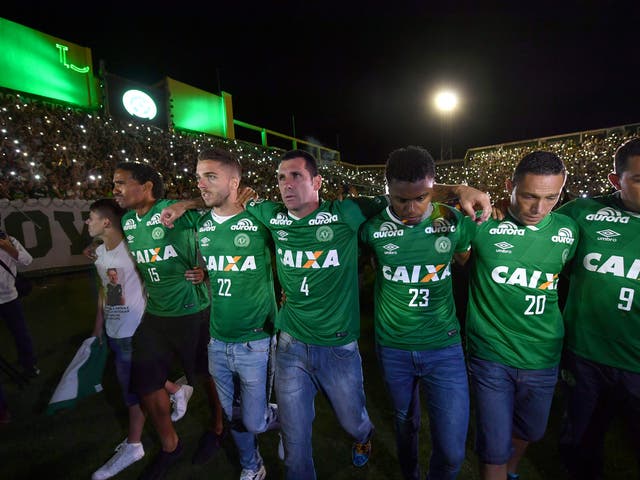 Chapecoense have 11 senior players remaining, two of whom are injured