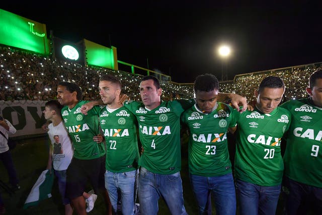 Chapecoense have 11 senior players remaining, two of whom are injured