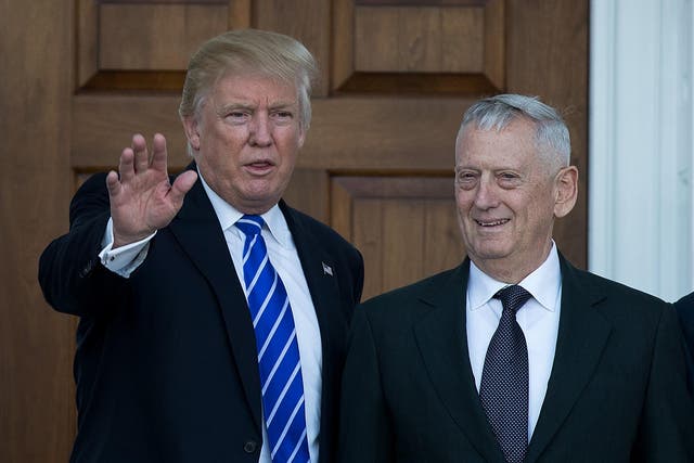 Donald Trump (left) has appointed General James Mattis (right) as Defence Secretary 