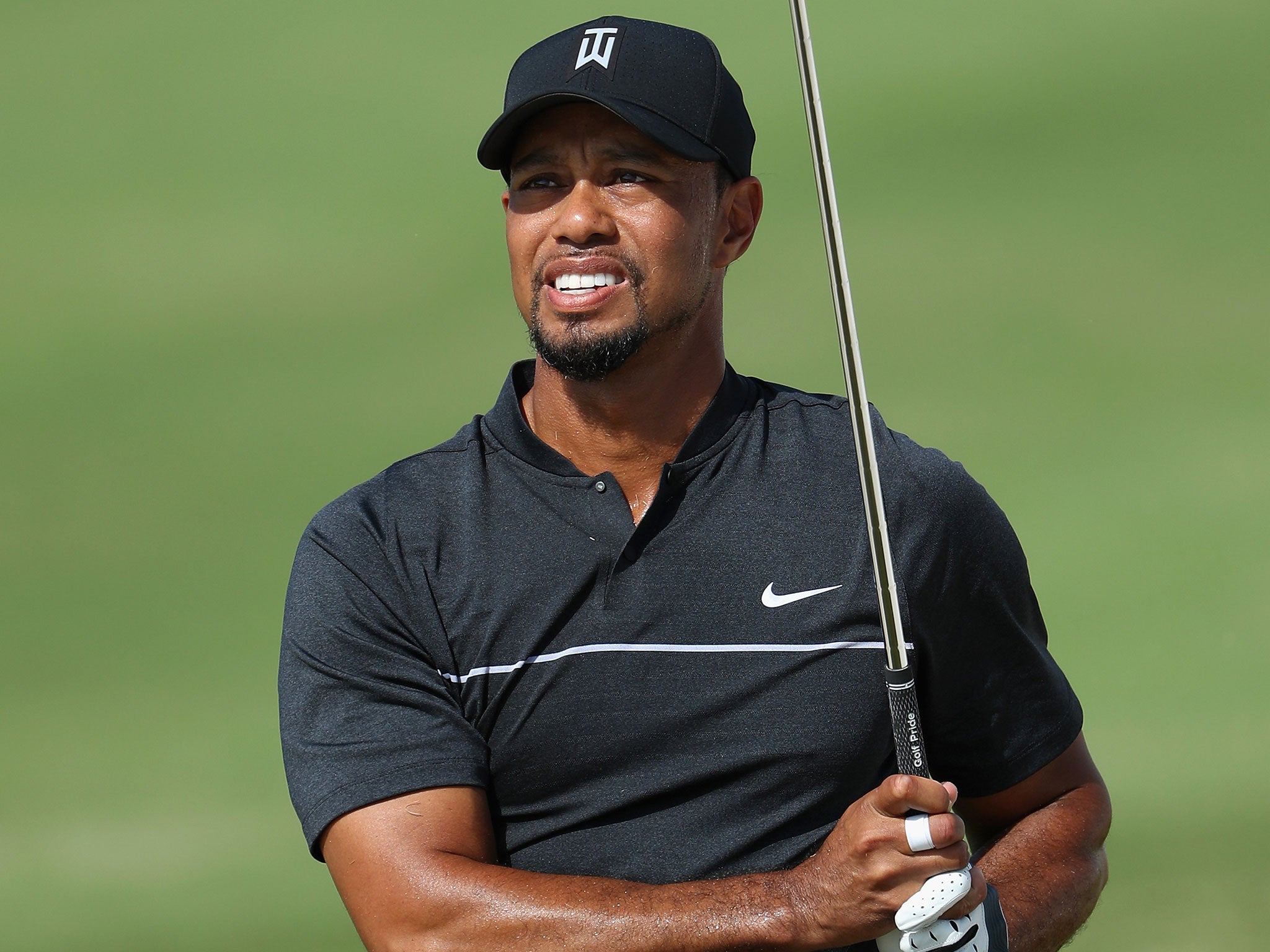 Woods admitted 'it felt good' being back out on the course again