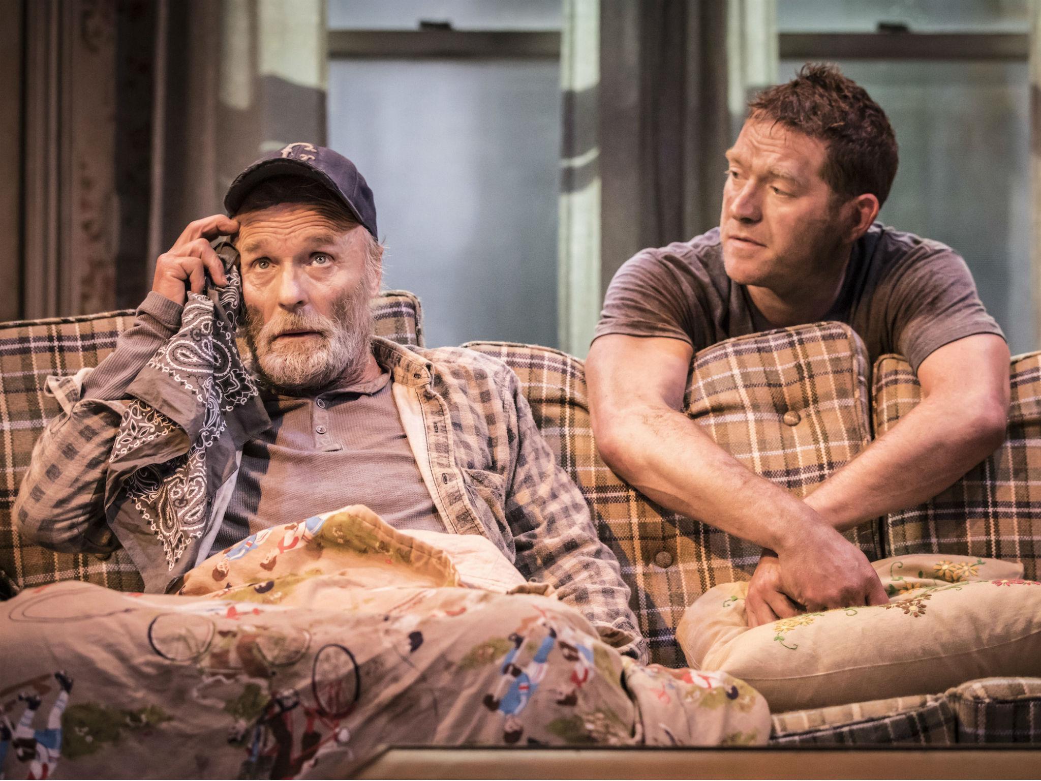 Ed Harris (left) and Barnaby Kay in 'Buried Child'