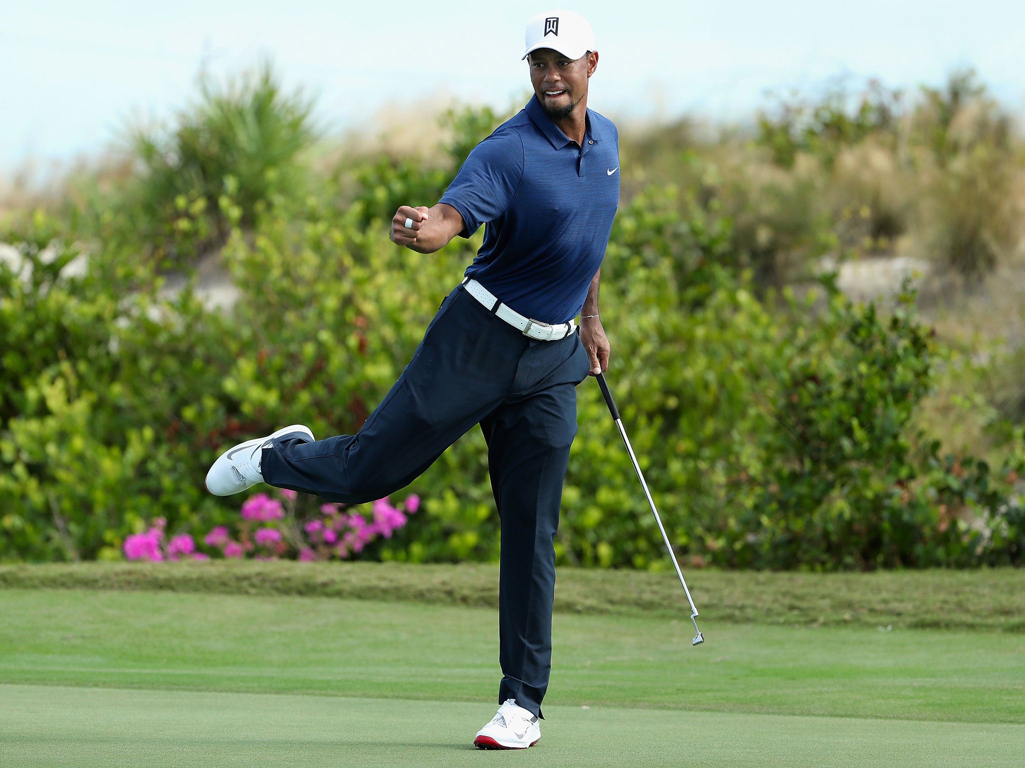 Tiger Woods carded a seven-under-par 65 in just his second round since returning from injury