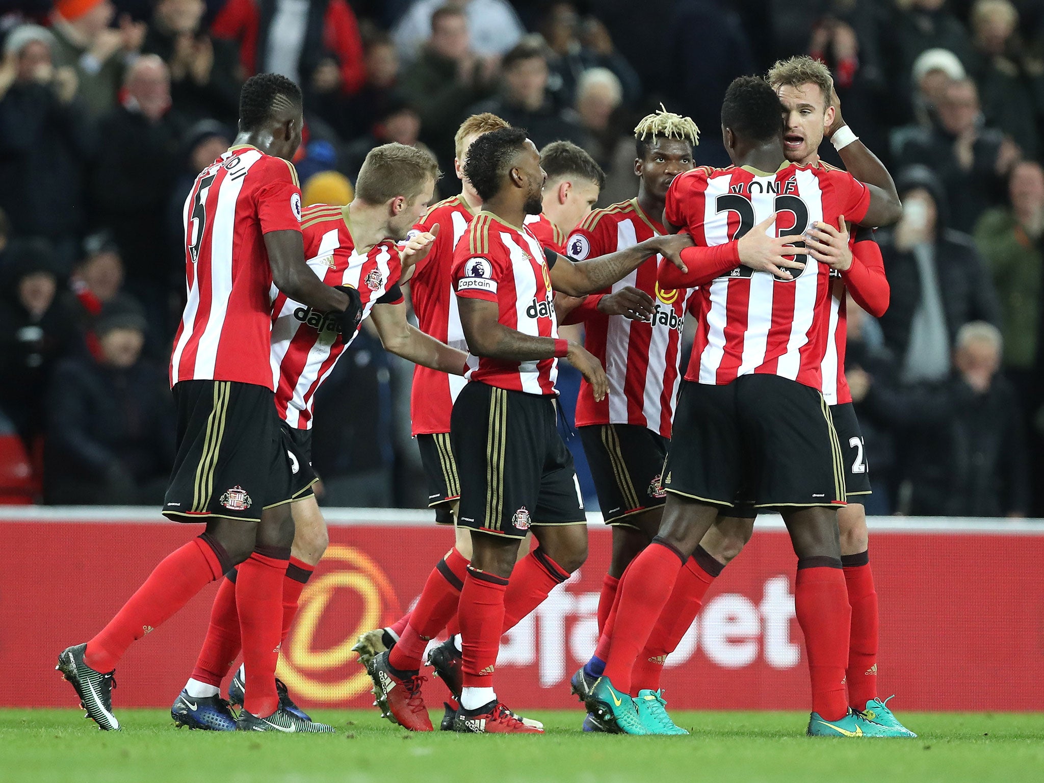 Sunderland moved off from the bottom of the table after beating the Foxes