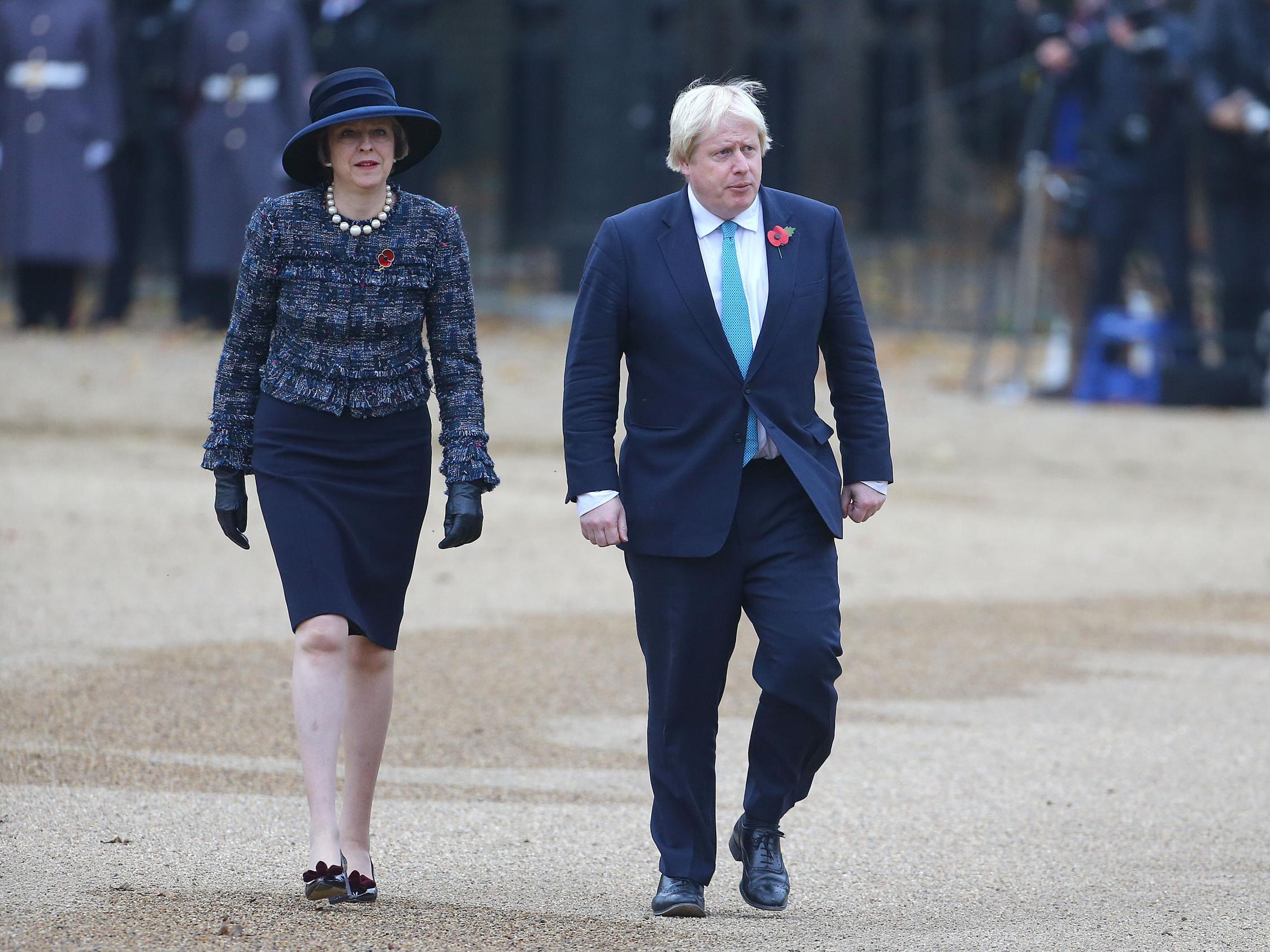 Theresa May and Boris Johnson appear to have opposite views on students and immigration targets