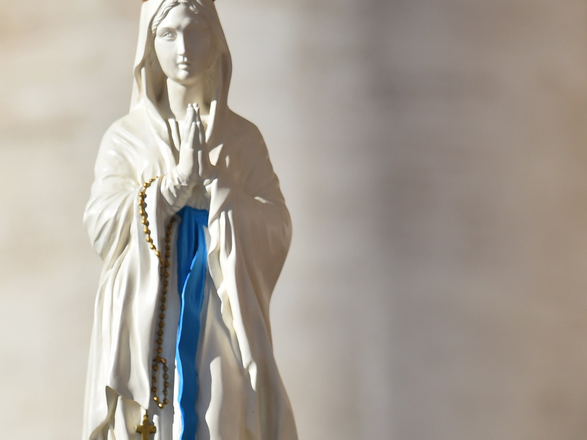 File photo of a statue of Virgin Mary