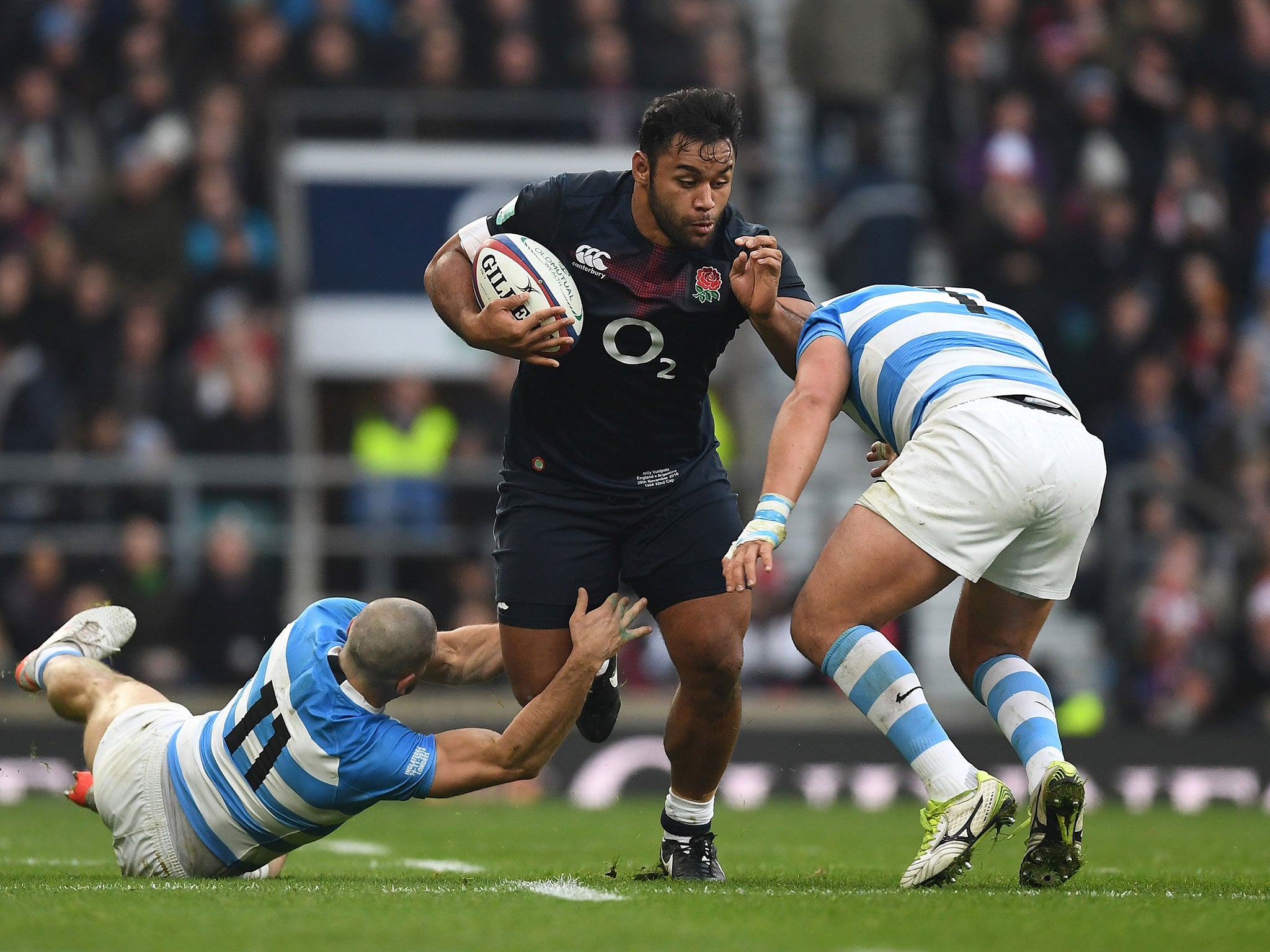 Billy Vunipola in action against Argentina