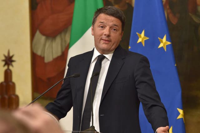 Italy's Prime Minister Matteo Renzi promised to resign if he lost the referendum