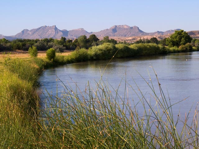 The Rio Grande river in El Paso, Texas