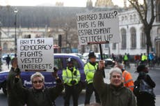 Farage's 'people's march' on court ruling is a little short of members