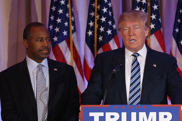 Donald Trump and Ben Carson clashed as they vied for the Republican presidential nomination in 2015