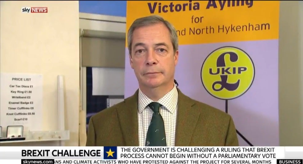 Nigel Farage campaigning in Sleaford and North Hykeham - without an 'n'