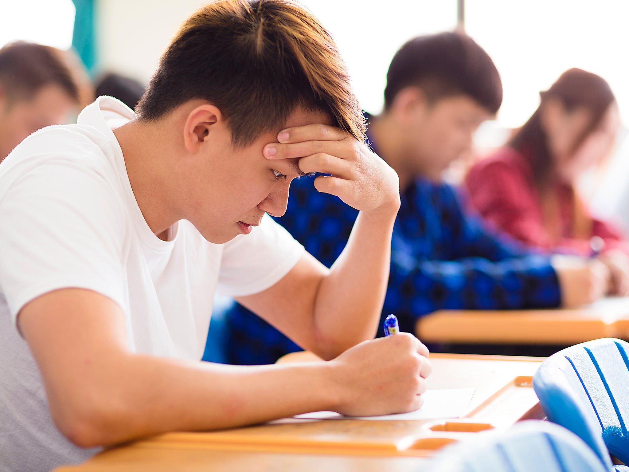 Greater Numbers Of Teenagers Are Seeking Help Due Exam Results Stress The Independent