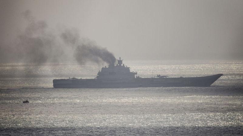 The Admiral Kuznetsov traversing the English Channel en route to the Syrian port of Tartous in November