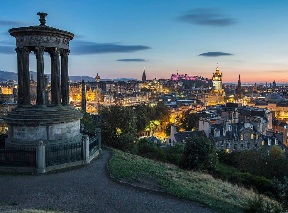 The Edinburgh skyline, where it’s colder than England, say Scottish Tories