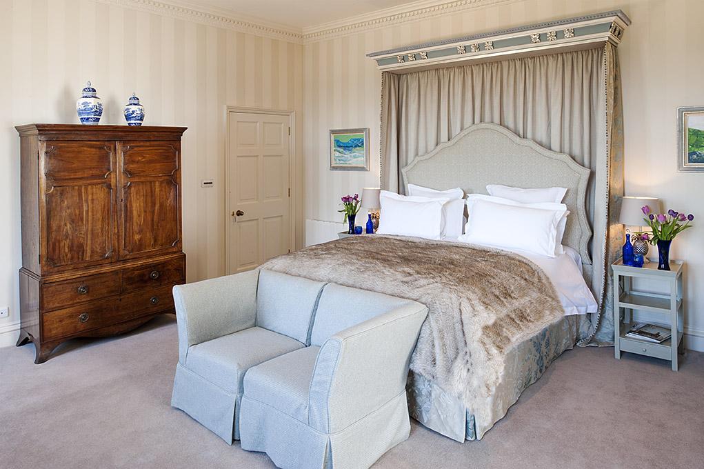 The Salamanca suite is furnished with a luxurious super-king-size bed