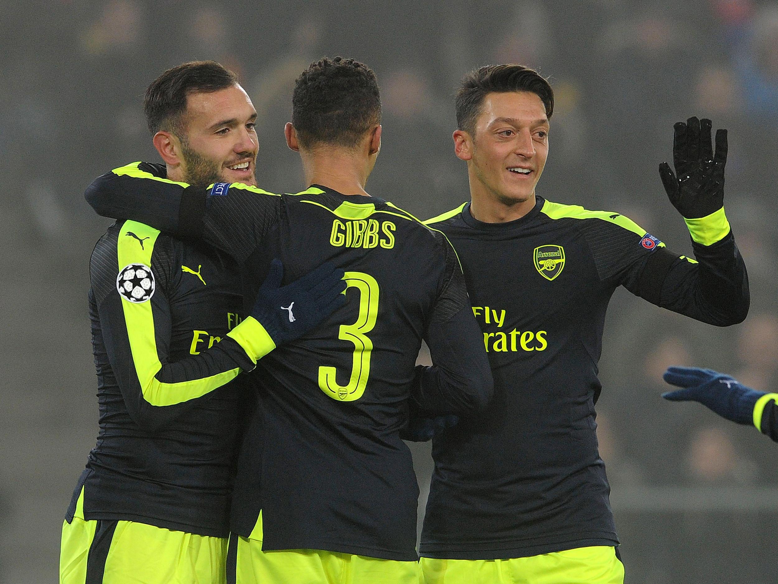 Basel Vs Arsenal Lucas Perez Hat Trick Sends Gunners Through Top After