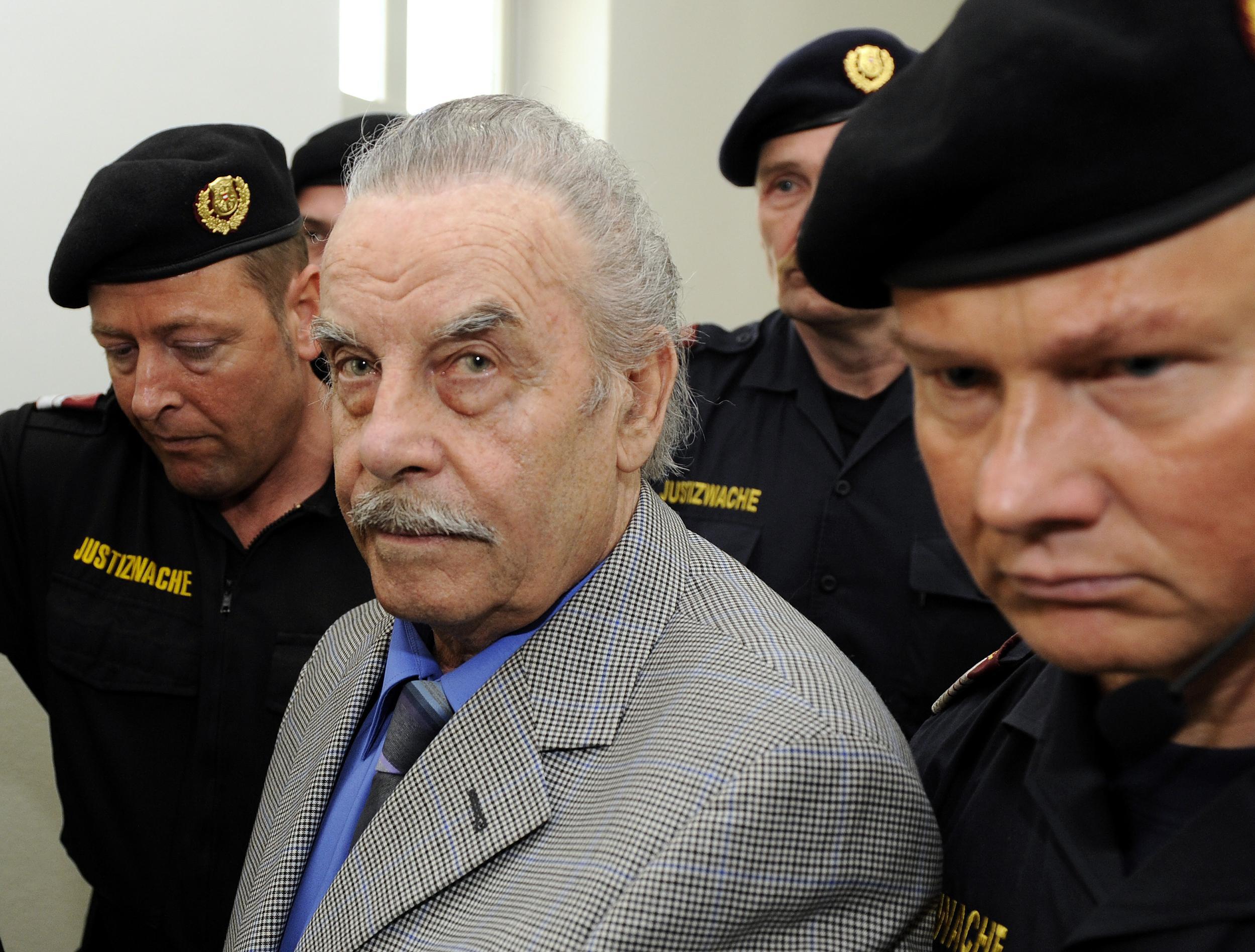 Josef Fritzl arrives at court on trial for incest and murder on March 19, 2009
