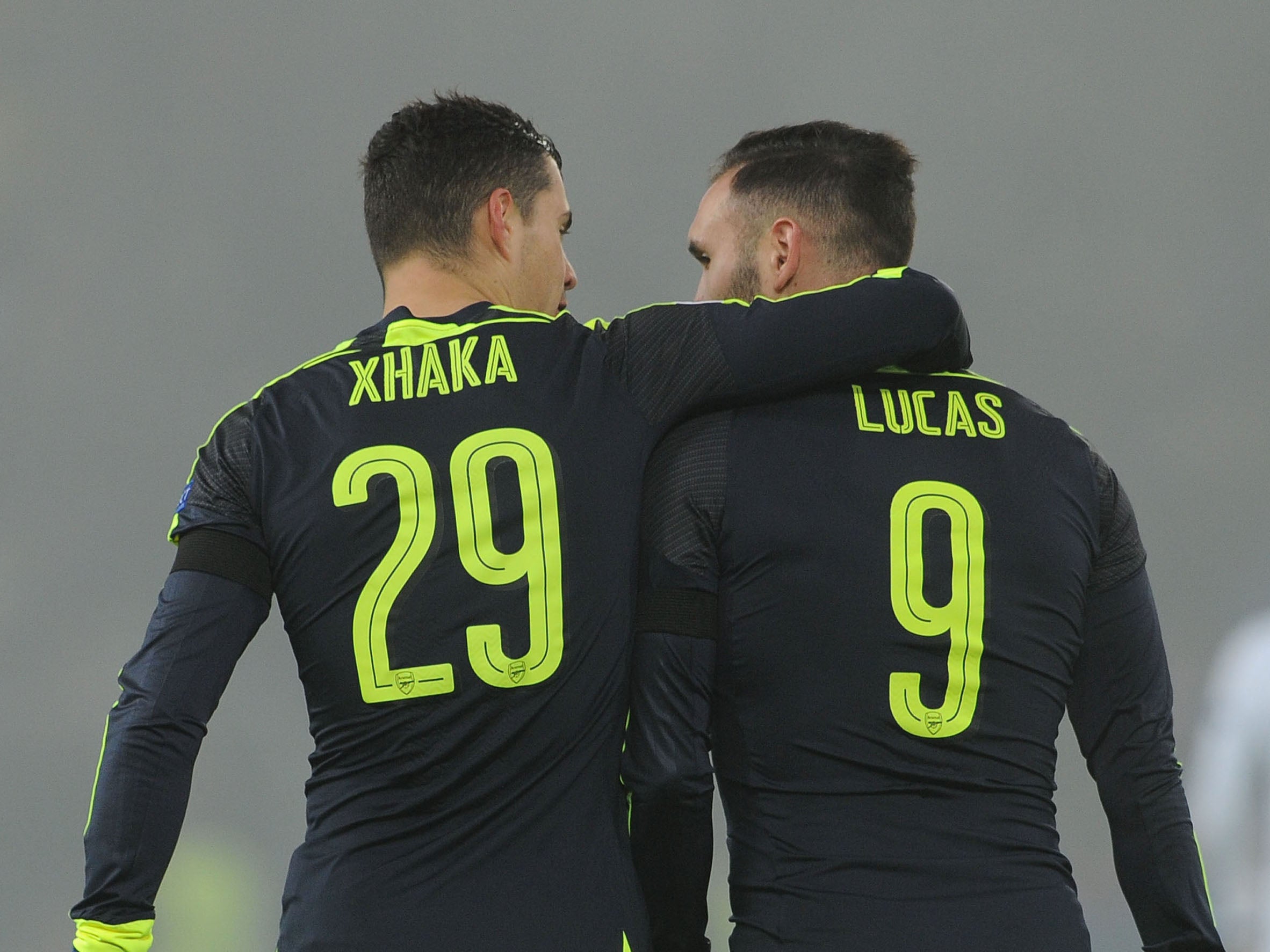 Lucas Perez scored three on his first Champions League start for Arsenal