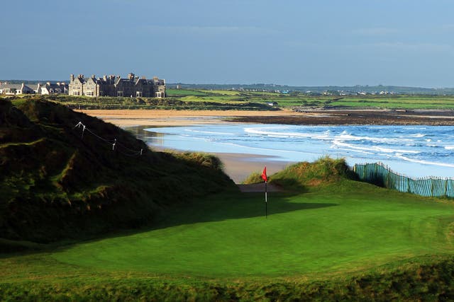 The 14th hole at Trump International Golf Links and Hotel in Doonbeg, Ireland