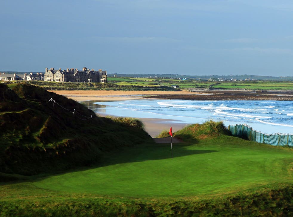 The 14th hole at Trump International Golf Links and Hotel in Doonbeg, Ireland