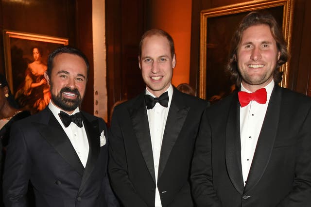 Evgeny Lebedev with HRH Prince William and Dr Max Graham, CEO of Space for Giants