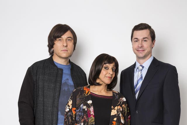 David Walliams (left) is joined by Meera Syal and Mike Wozniak in his new sketch series
