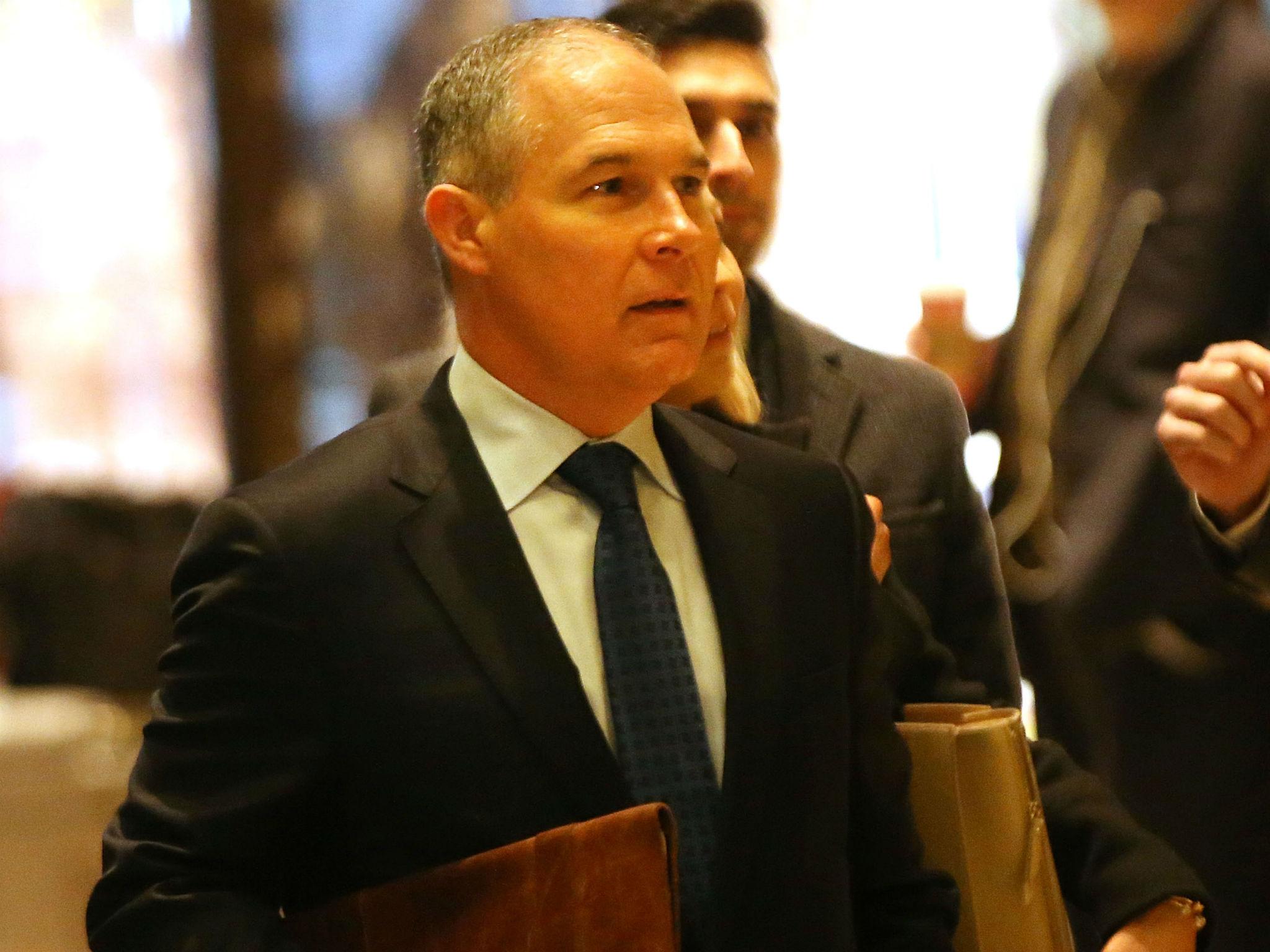 The pamphlet announcement follows Scott Pruitt's nomination to be head of the EPA