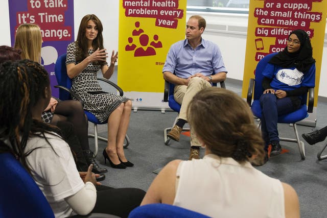 Prince William and Kate Middleton attend an event hosted by Mind to mark World Mental Health Day on 10 October 2015. Last year, 13 local authorities spent nothing at all on preventing mental health problems