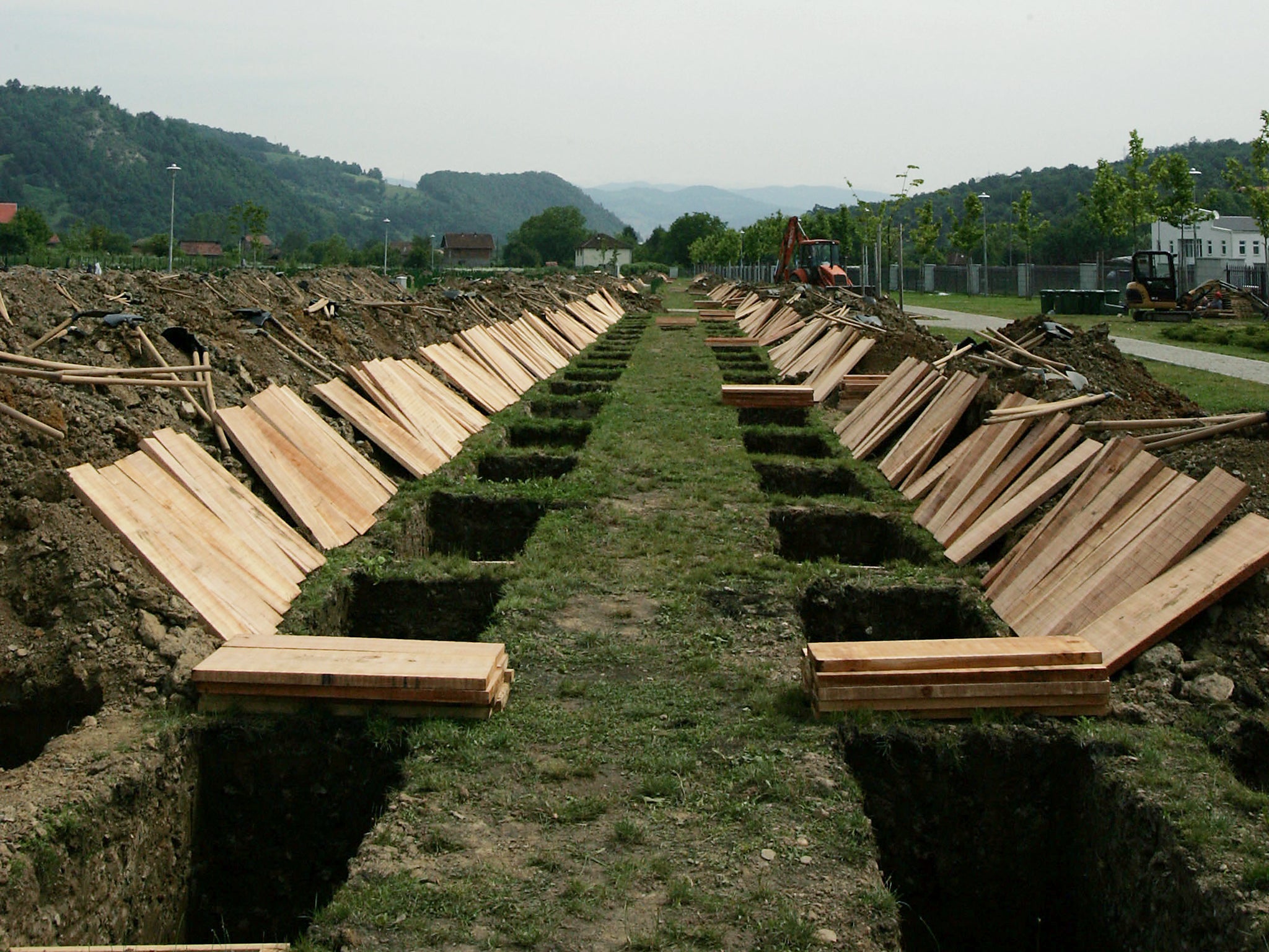 Approximately 8,000 Muslims, mostly boys and men, were slaughtered at Srebrenica in July 1995 by Bosnian Serb soldiers. Ten years later, 610 bodies that were exhumed and identified received a formal burial at the Srebrenica Memorial
