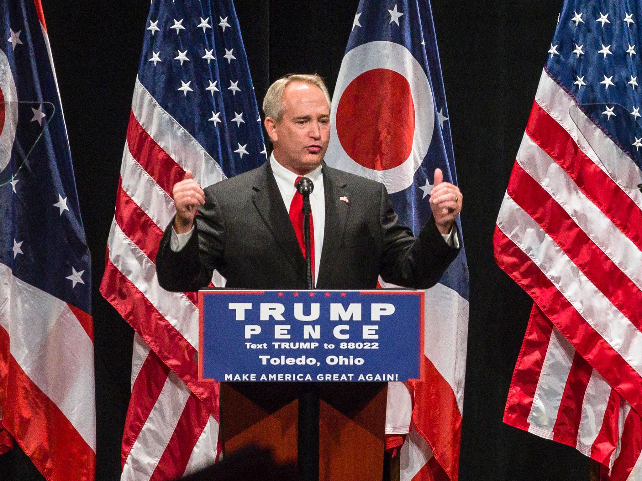 Ohio Senate President Keith Faber campaigned for Donald Trump during the election